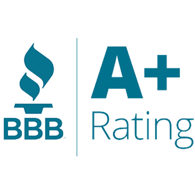 BBB A+ Rating logo with flame symbol