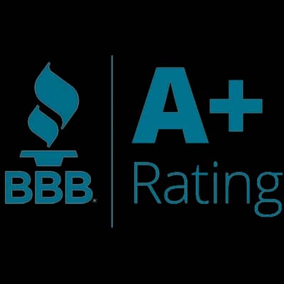 BBB A+ Rating logo with flame symbol