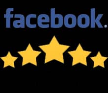 Facebook five-star customer rating logo