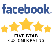 Facebook five-star customer rating logo
